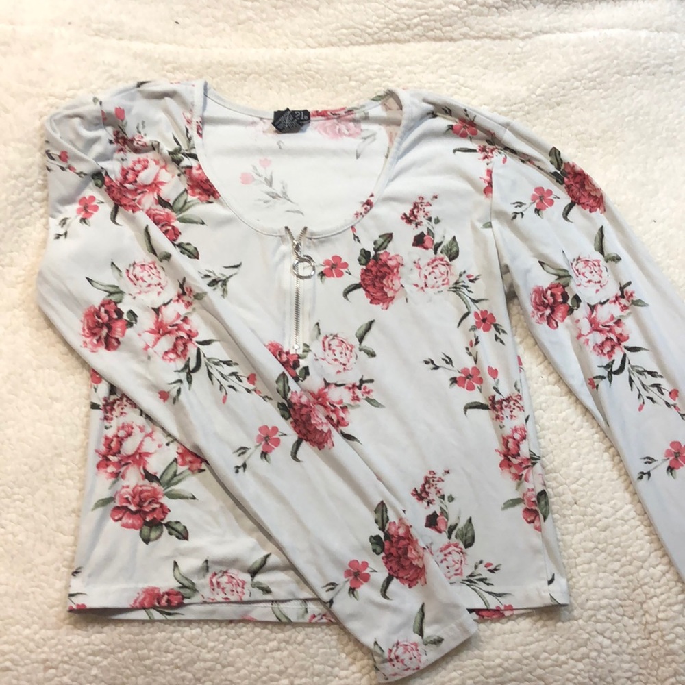 Long sleeve rose shirt